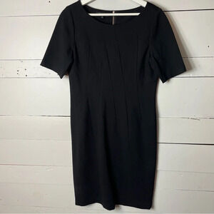 Lafayette 148 New York Women's Black Career Office Sheath Dress Size 6